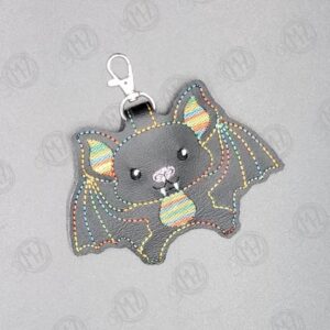 Halloween Rainbow Bat Hand Sanitizer Holder (includes lobster clasp)